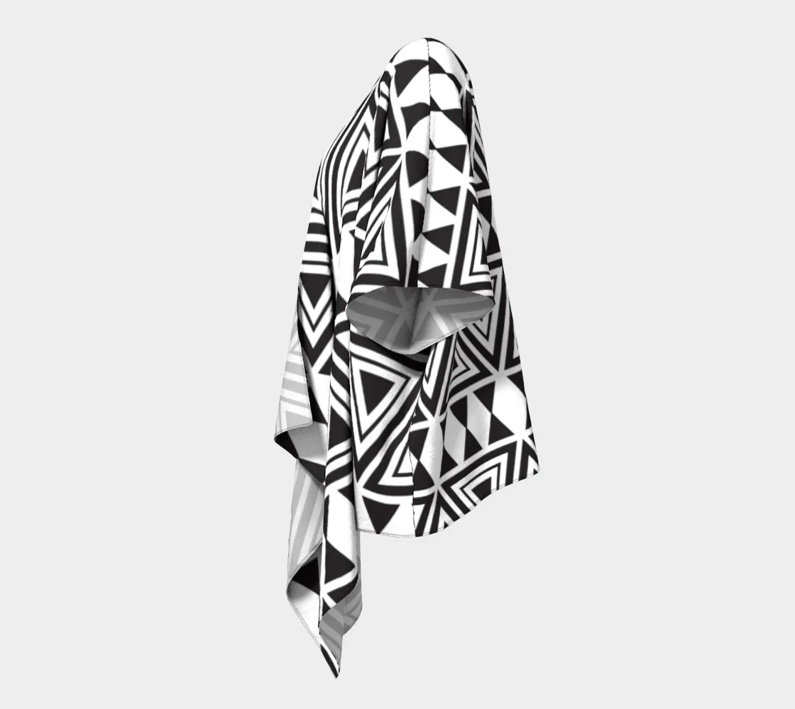 Afrocentric Geo Draped Kimono