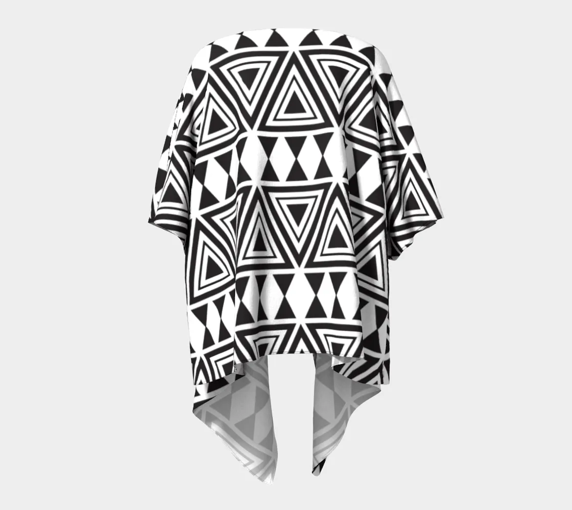Afrocentric Geo Draped Kimono