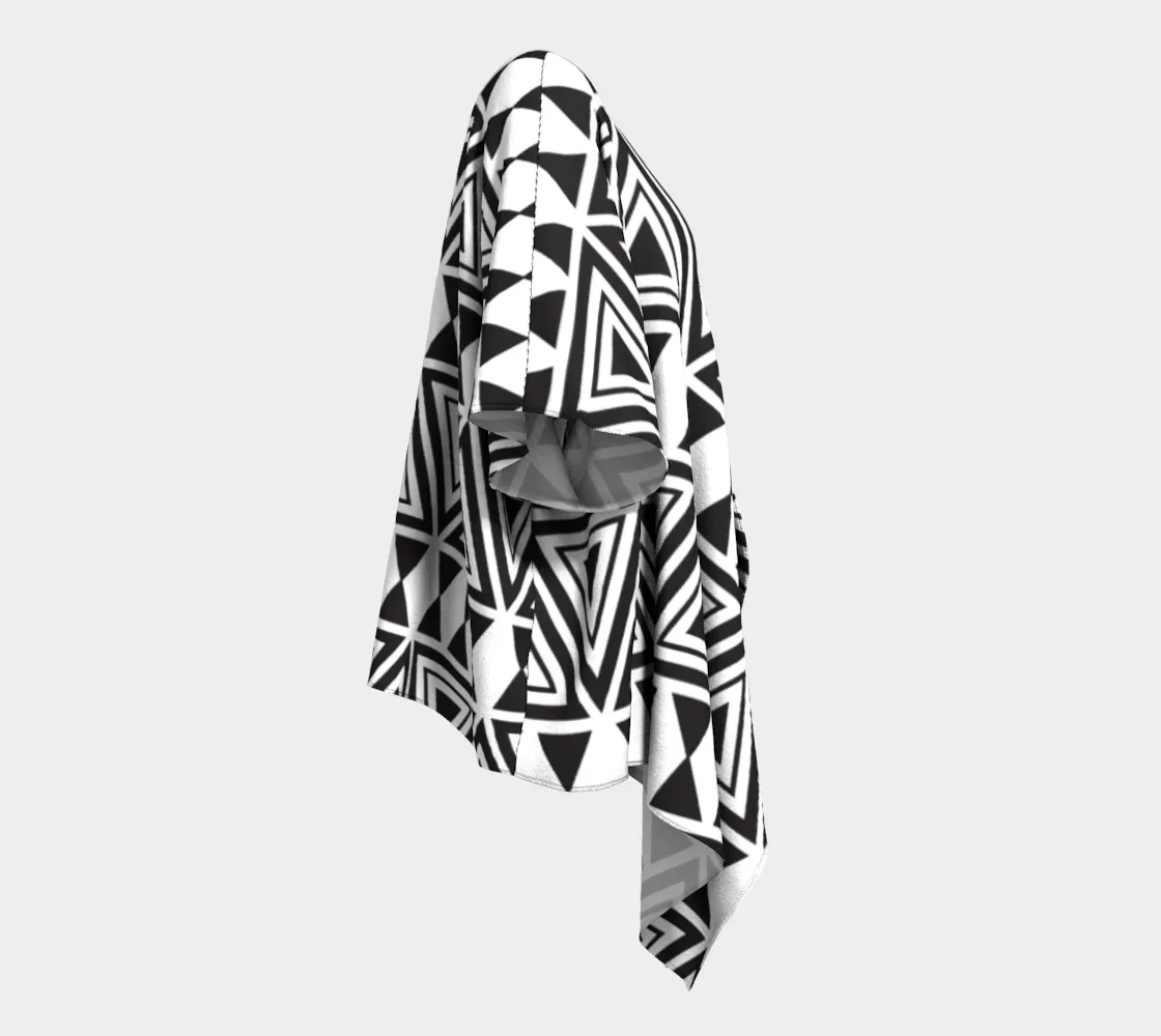Afrocentric Geo Draped Kimono