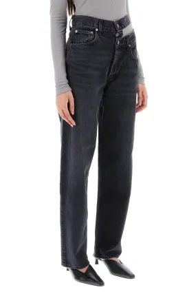 Agolde broken waistband  straight jeans