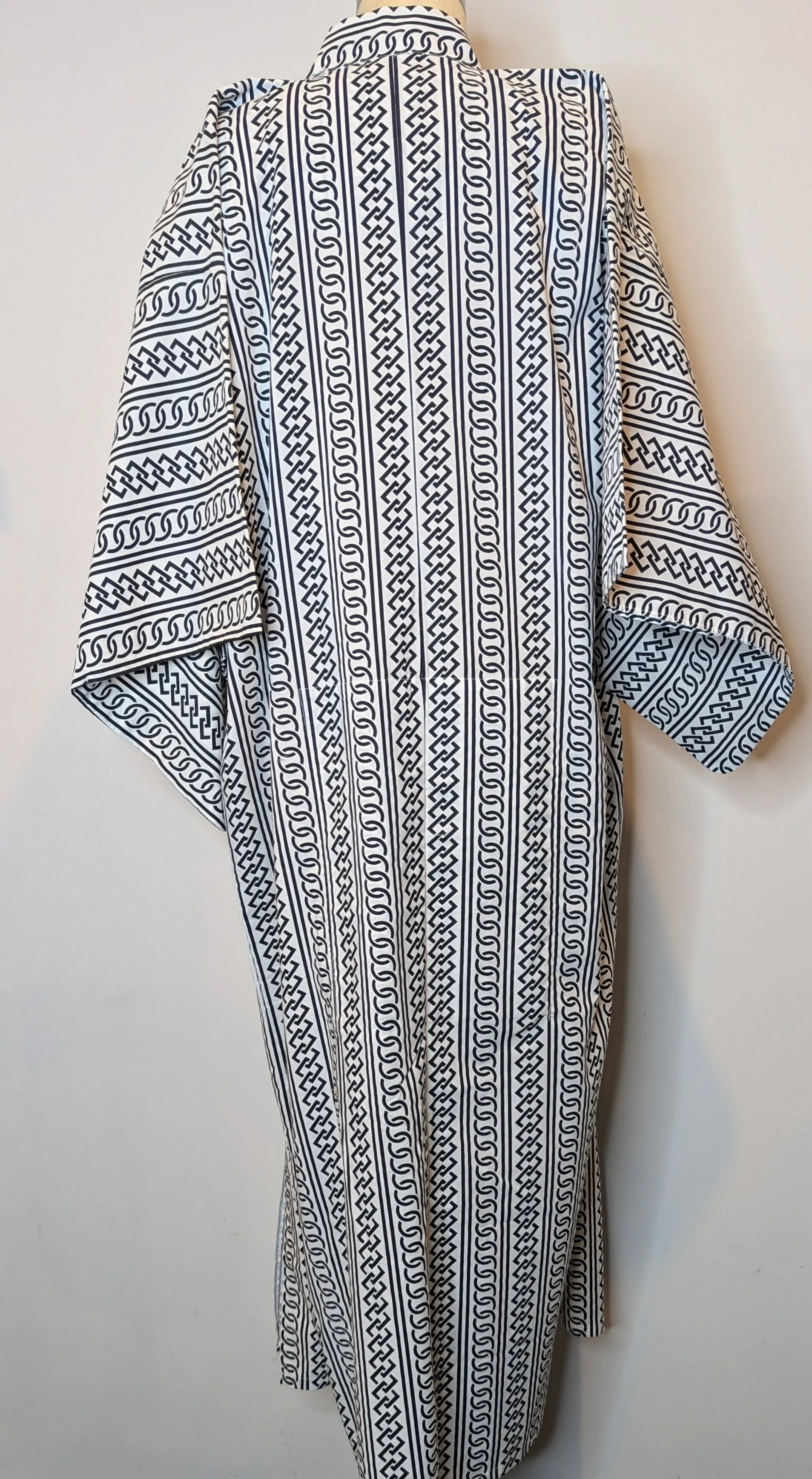 Black & White Patterned Japanese Unisex Kimono
