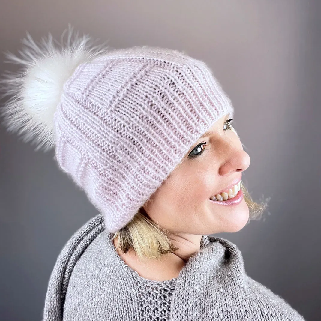 Column and Ridge Hat Knitting Kit | Jade Sapphire Peeeps & Knitting Pattern (#306B)