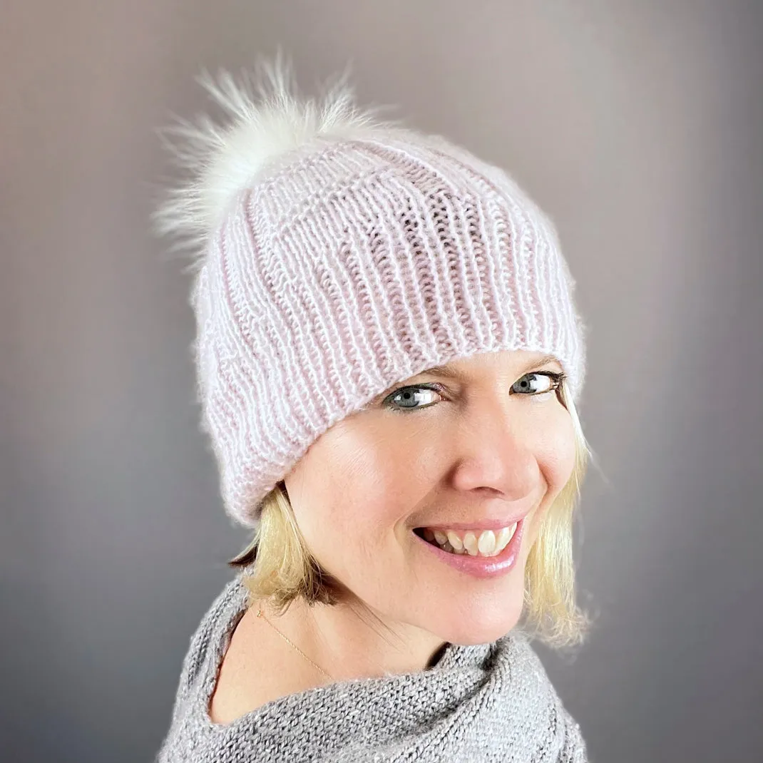 Column and Ridge Hat Knitting Kit | Jade Sapphire Peeeps & Knitting Pattern (#306B)
