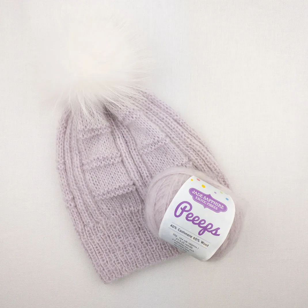 Column and Ridge Hat Knitting Kit | Jade Sapphire Peeeps & Knitting Pattern (#306B)