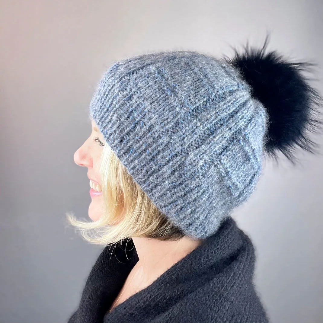 Column and Ridge Hat Knitting Kit | Jade Sapphire Peeeps & Knitting Pattern (#306B)