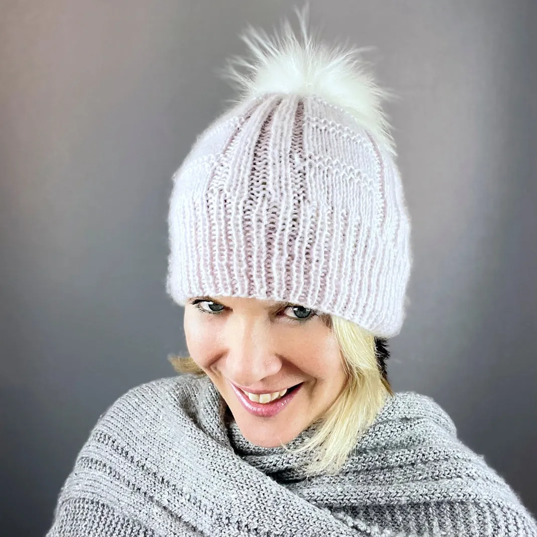 Column and Ridge Hat Knitting Kit | Jade Sapphire Peeeps & Knitting Pattern (#306B)