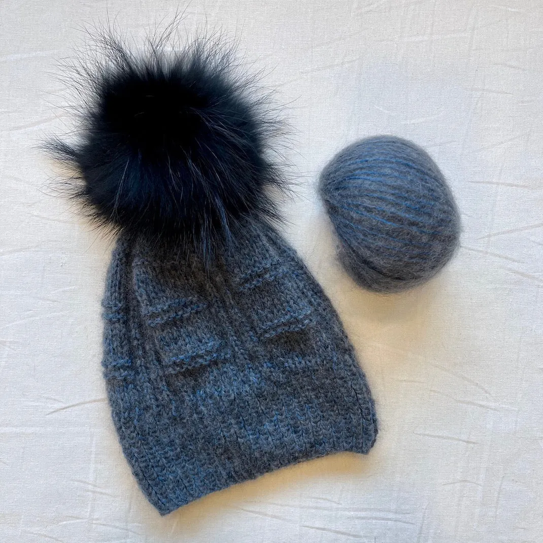 Column and Ridge Hat Knitting Kit | Jade Sapphire Peeeps & Knitting Pattern (#306B)