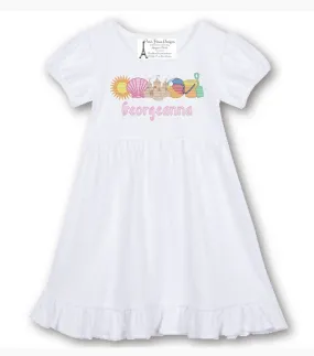 Girls Beach Monogram Dress