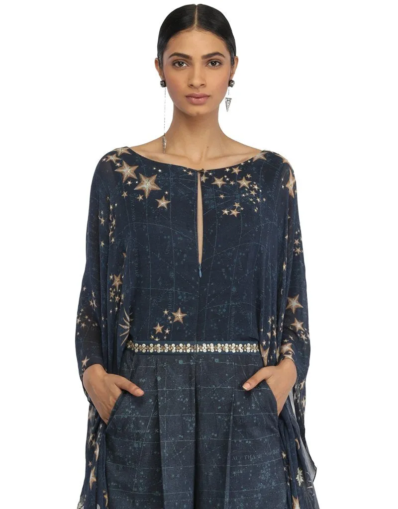 Kaftan Style Jumpsuit- Blue