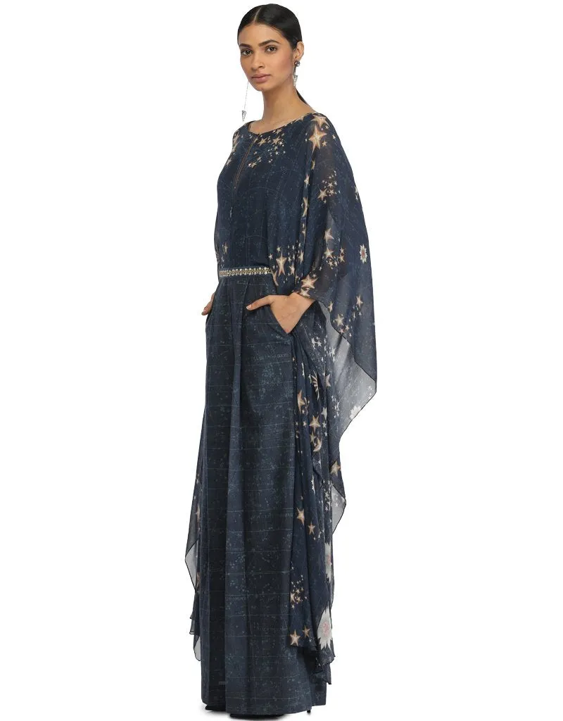 Kaftan Style Jumpsuit- Blue