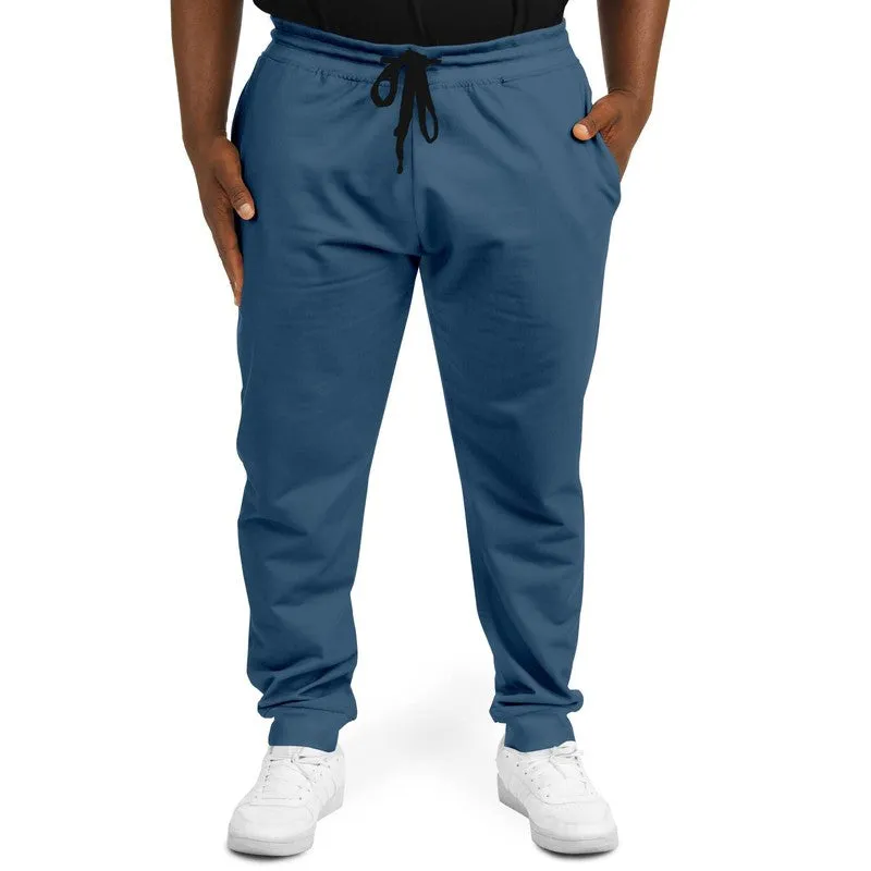 Medium Dark Blue Joggers | Unisex | with PLUS sizes | Medium Dark Pastel Blue | C60M30Y0K60