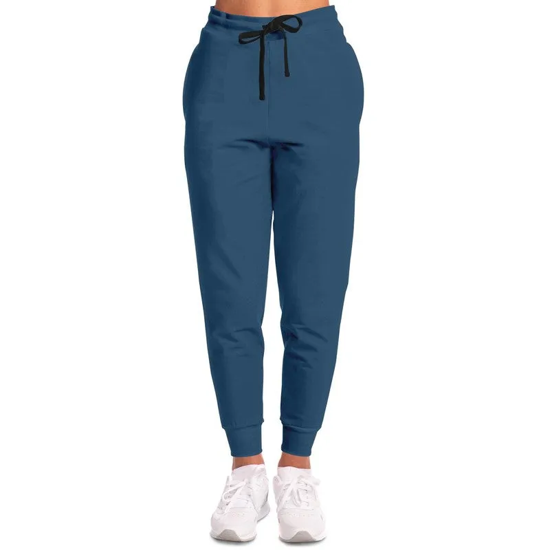 Medium Dark Blue Joggers | Unisex | with PLUS sizes | Medium Dark Pastel Blue | C60M30Y0K60