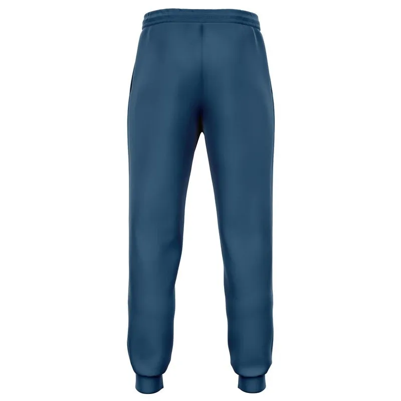 Medium Dark Blue Joggers | Unisex | with PLUS sizes | Medium Dark Pastel Blue | C60M30Y0K60