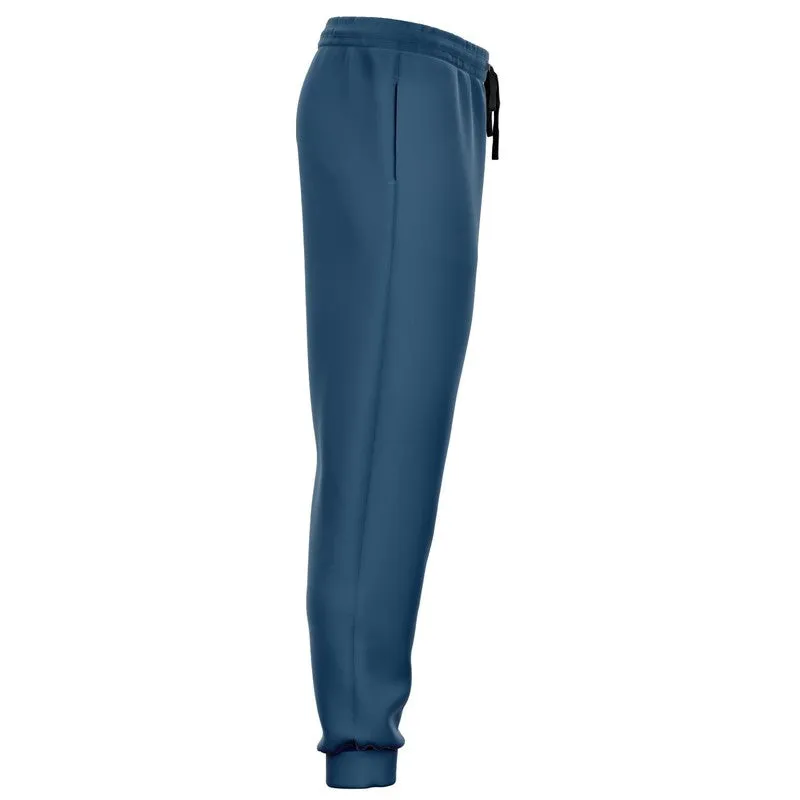 Medium Dark Blue Joggers | Unisex | with PLUS sizes | Medium Dark Pastel Blue | C60M30Y0K60