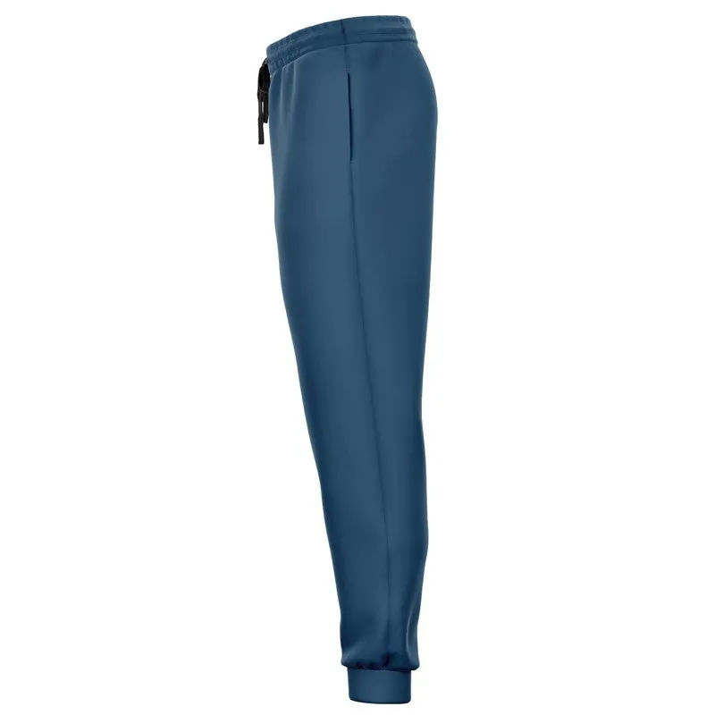 Medium Dark Blue Joggers | Unisex | with PLUS sizes | Medium Dark Pastel Blue | C60M30Y0K60