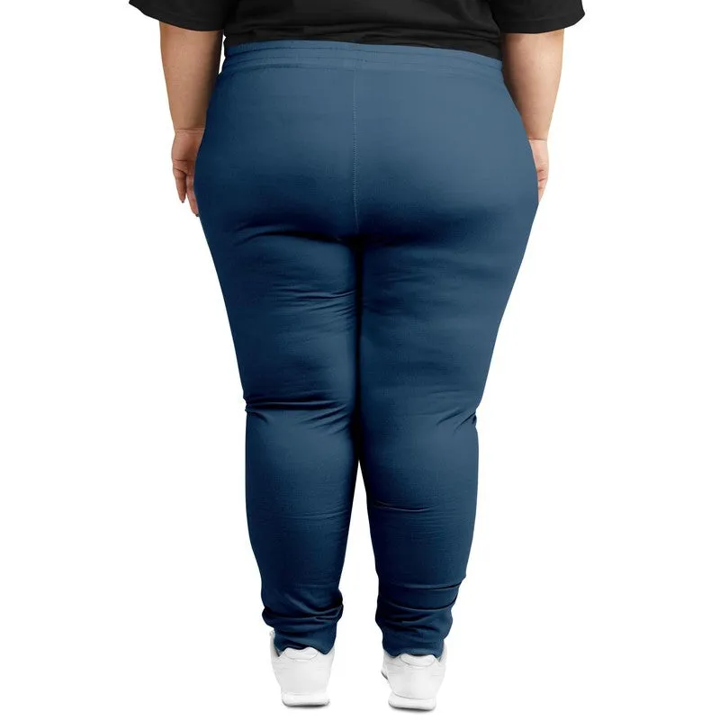 Medium Dark Blue Joggers | Unisex | with PLUS sizes | Medium Dark Pastel Blue | C60M30Y0K60