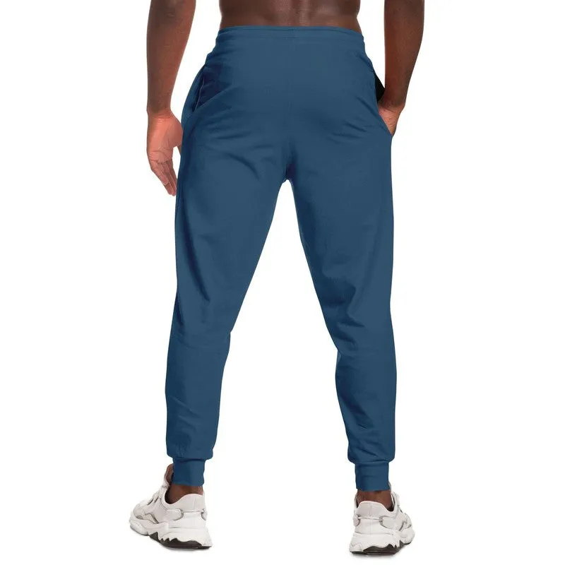Medium Dark Blue Joggers | Unisex | with PLUS sizes | Medium Dark Pastel Blue | C60M30Y0K60