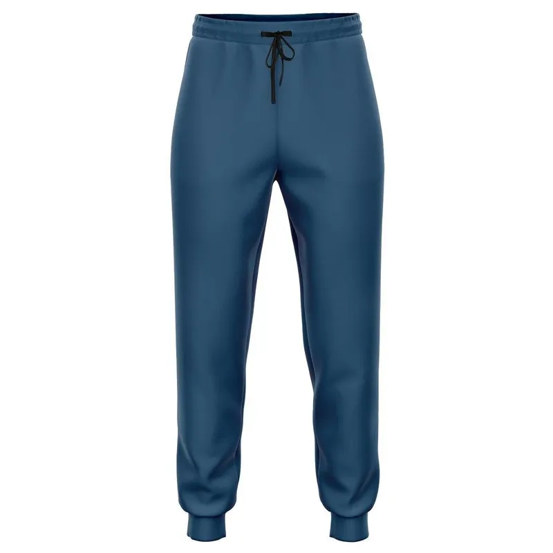 Medium Dark Blue Joggers | Unisex | with PLUS sizes | Medium Dark Pastel Blue | C60M30Y0K60