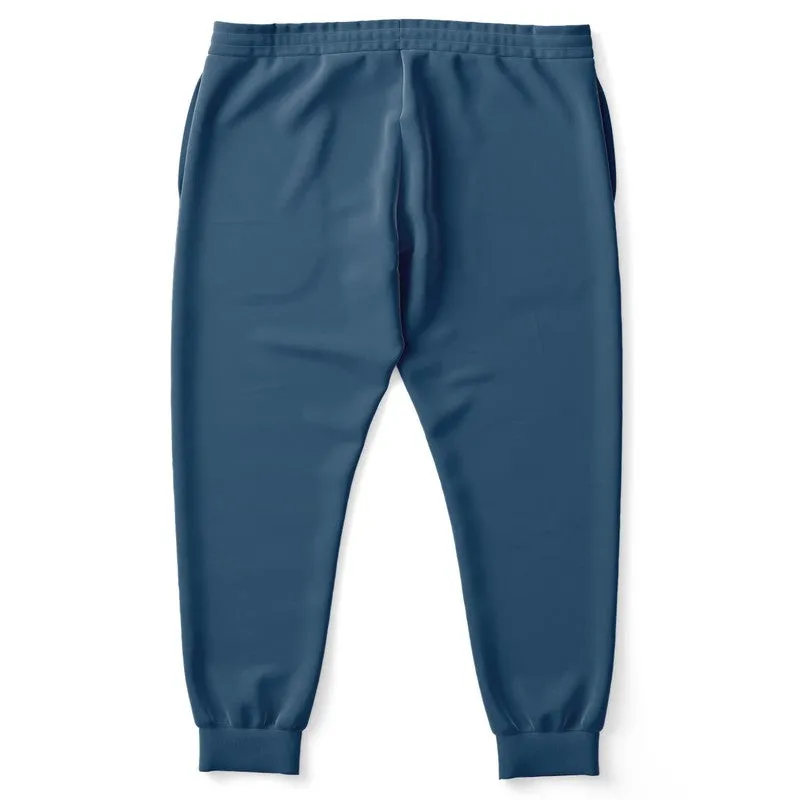 Medium Dark Blue Joggers | Unisex | with PLUS sizes | Medium Dark Pastel Blue | C60M30Y0K60