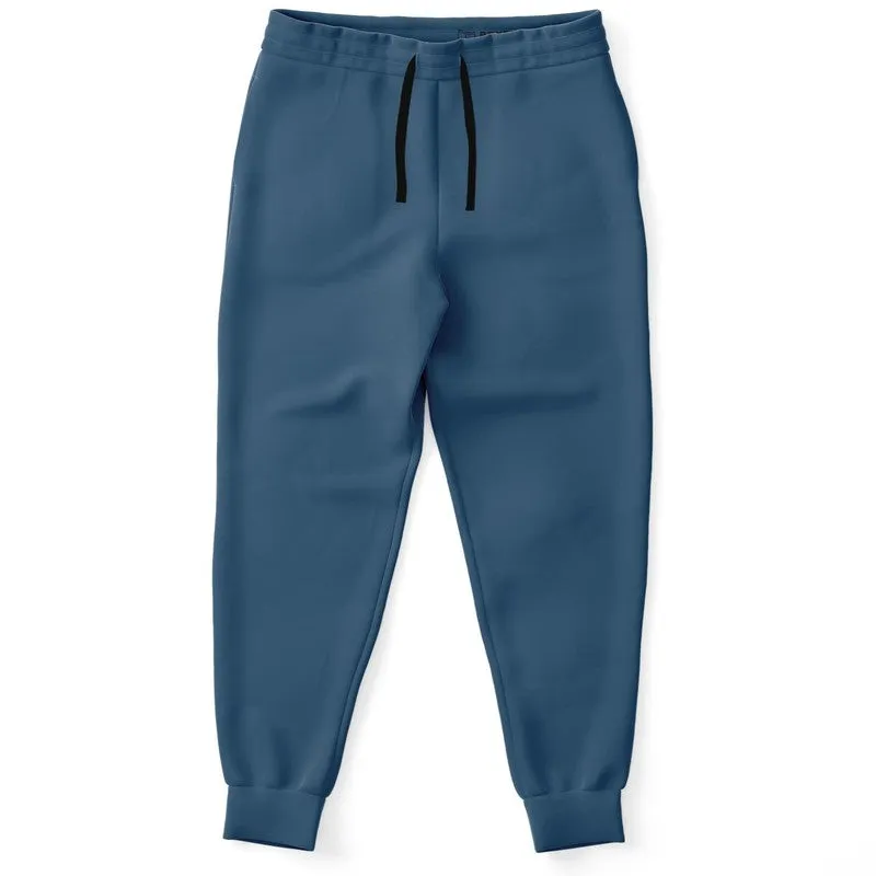 Medium Dark Blue Joggers | Unisex | with PLUS sizes | Medium Dark Pastel Blue | C60M30Y0K60