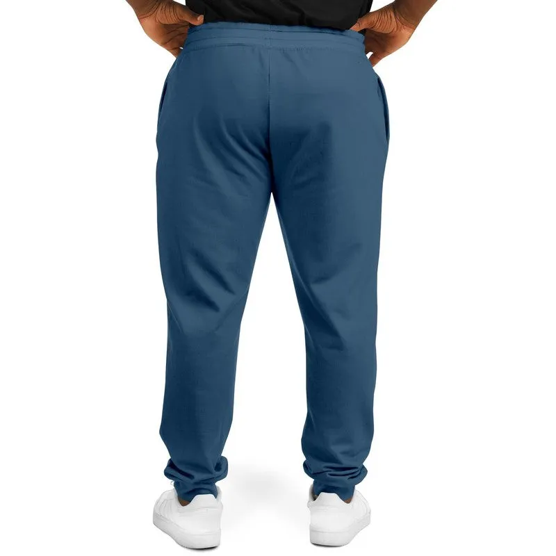 Medium Dark Blue Joggers | Unisex | with PLUS sizes | Medium Dark Pastel Blue | C60M30Y0K60