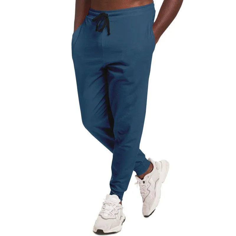 Medium Dark Blue Joggers | Unisex | with PLUS sizes | Medium Dark Pastel Blue | C60M30Y0K60