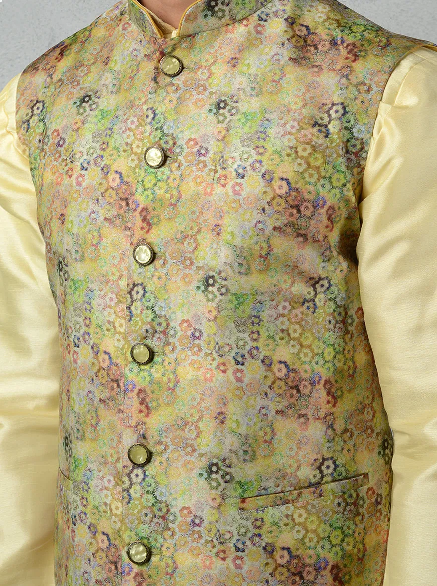 Multi Green Bandhgala Jacket | TULA