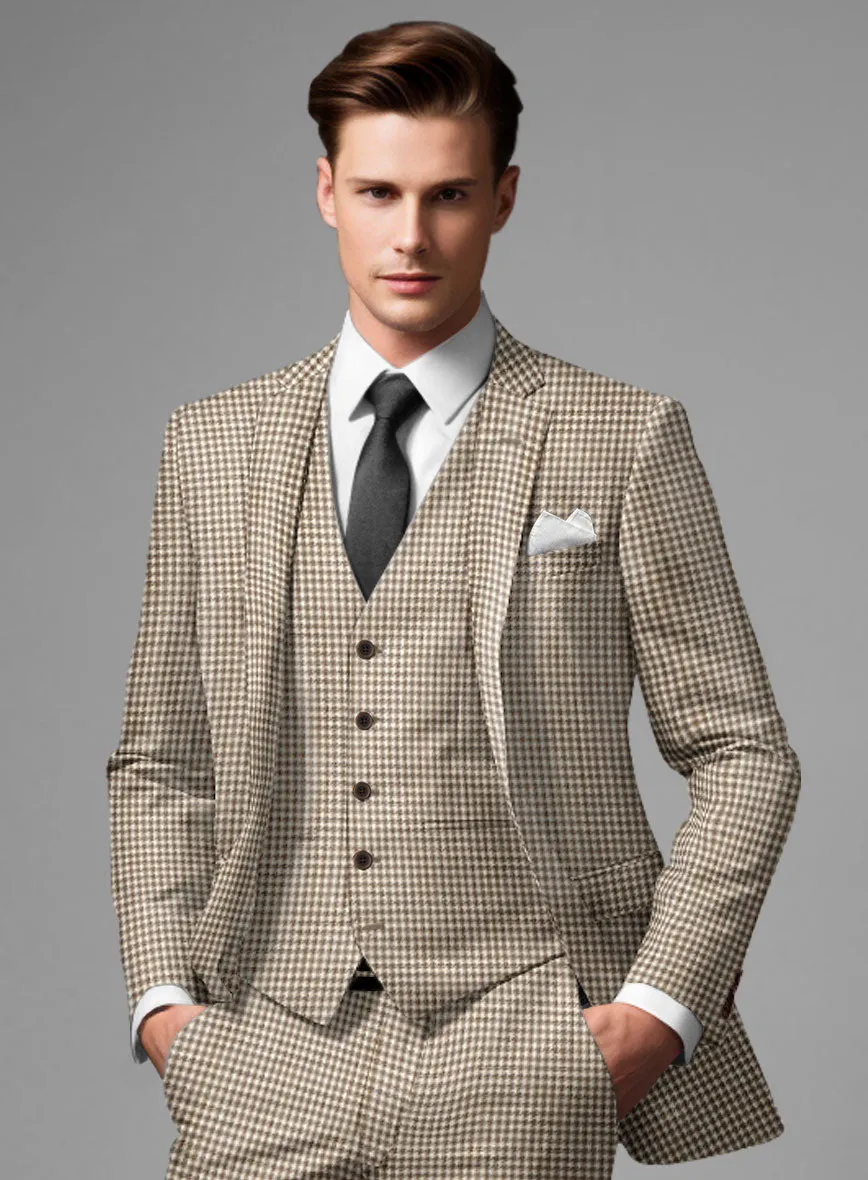 Noble Jaime Houndstooth Wool Silk Linen Jacket