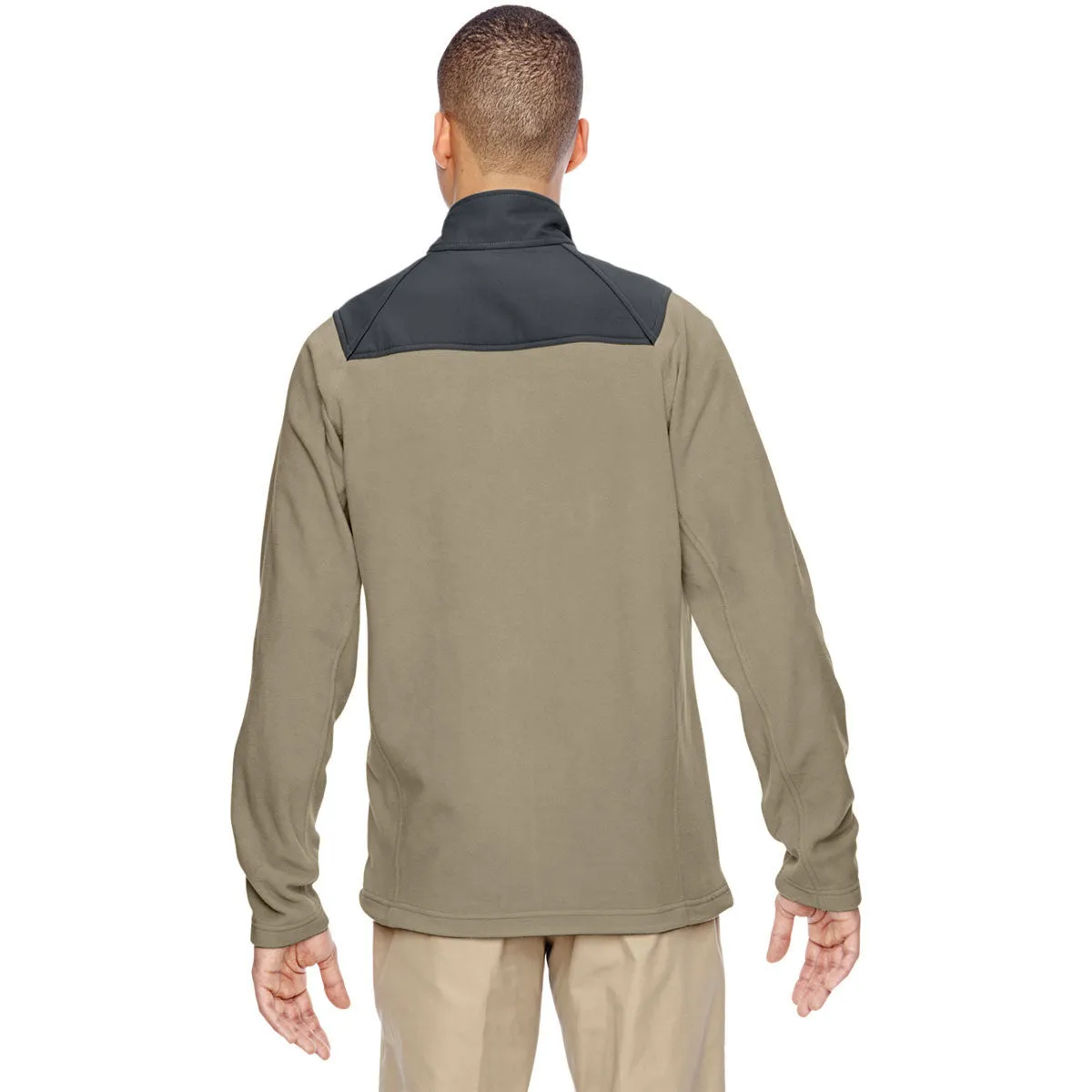 North End Men's Stone Excursion Trail Fabric-Block Fleece Jacket