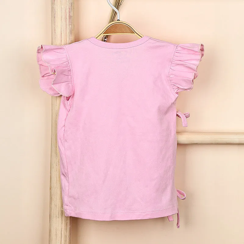 Organic Cotton Kimono Top For Baby Girl | Front Open | Pink | Pack of 2
