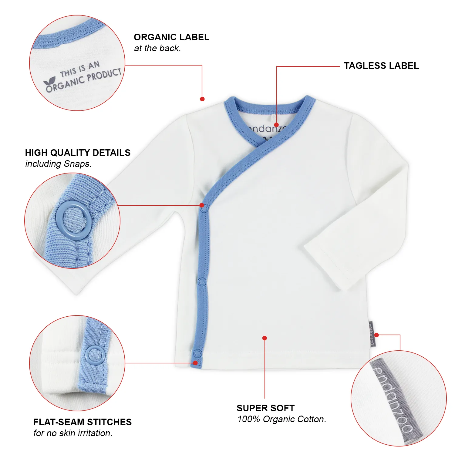 [Personalized] Endanzoo Organic Kimono Shirt Baby Boy - Whale's Best friend