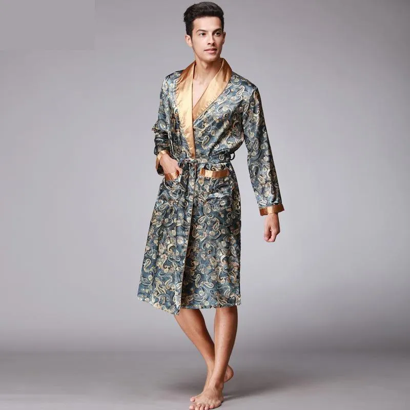 Pyjama Kimono Satin Homme