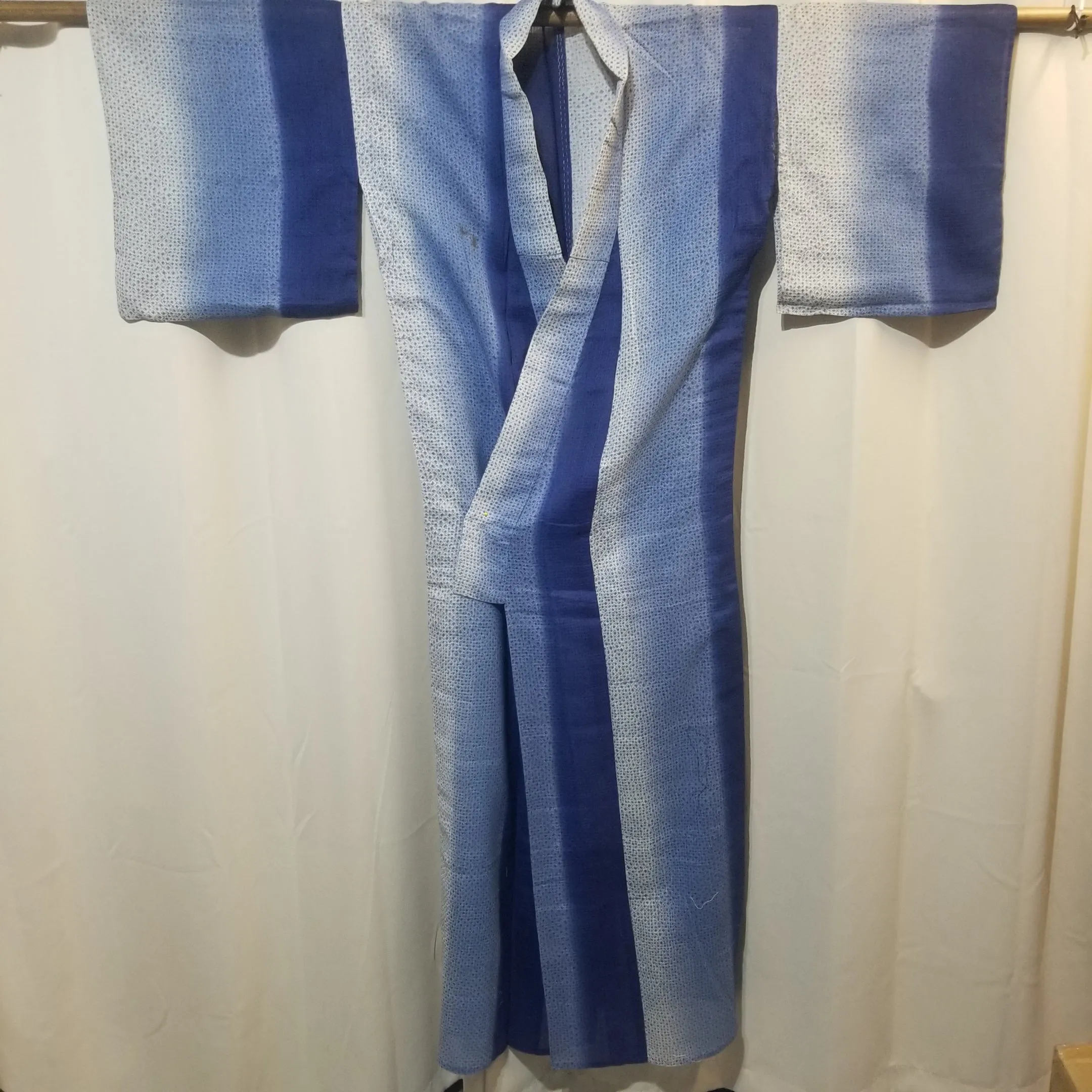 "Indigo Bands" Vintage Kimono