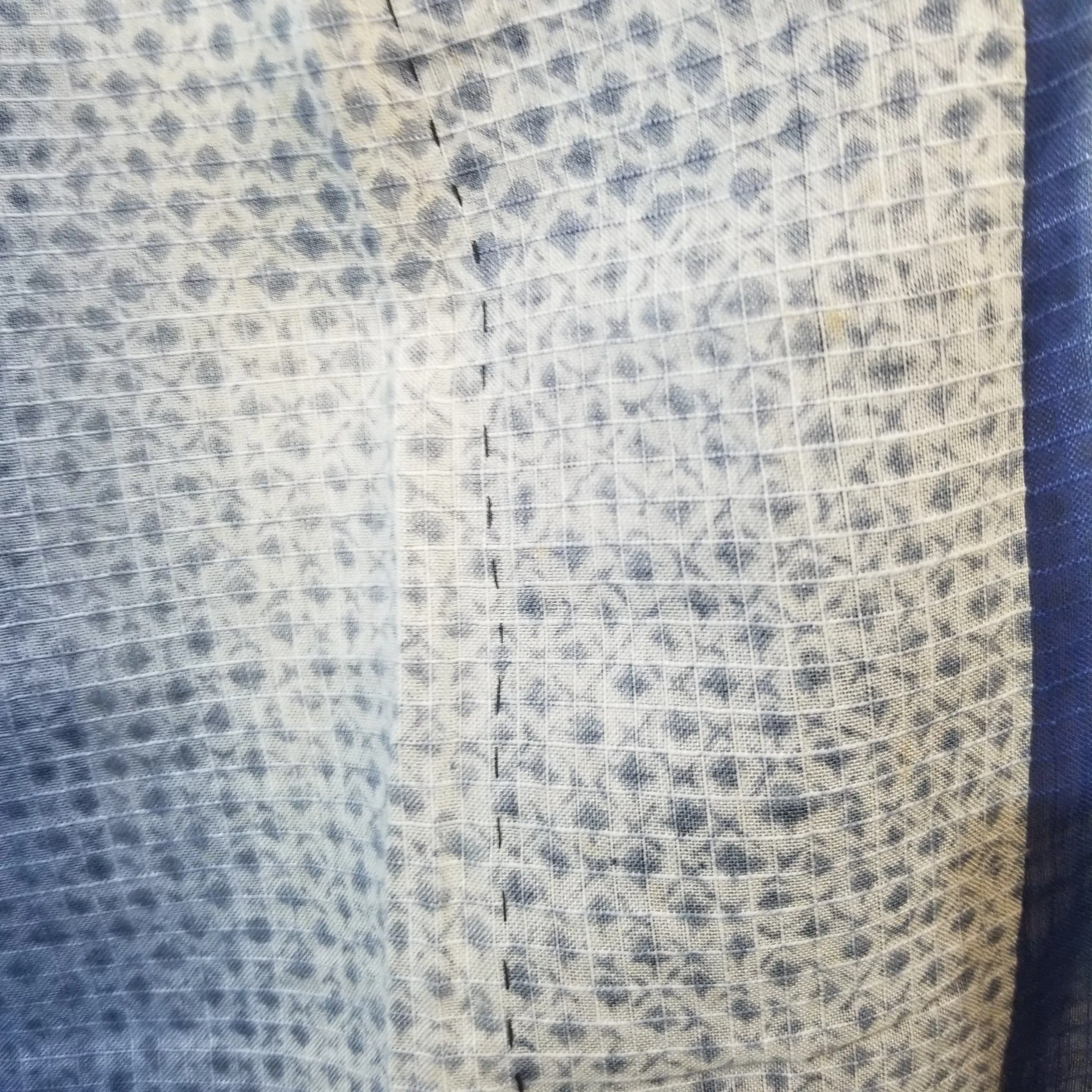 "Indigo Bands" Vintage Kimono