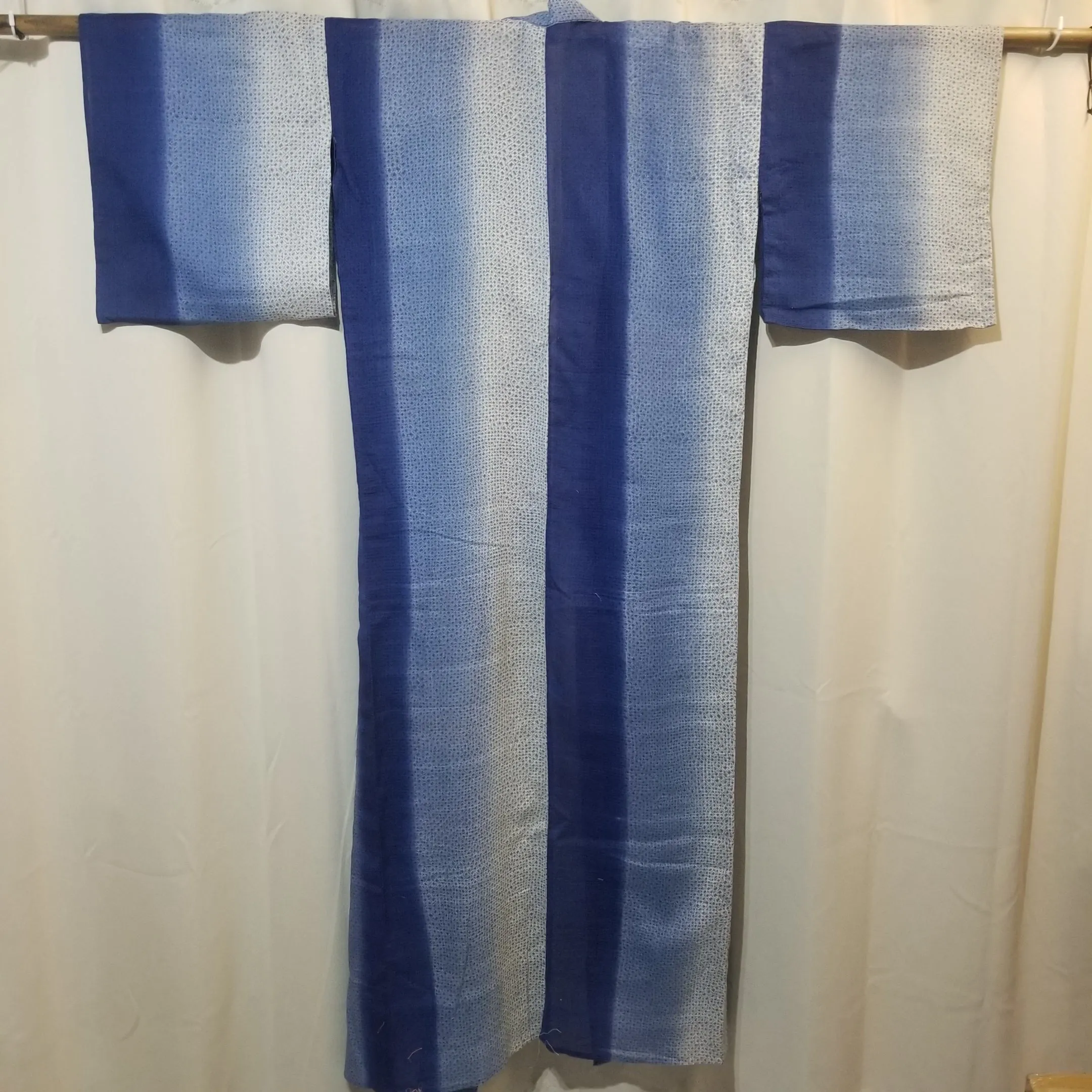 "Indigo Bands" Vintage Kimono