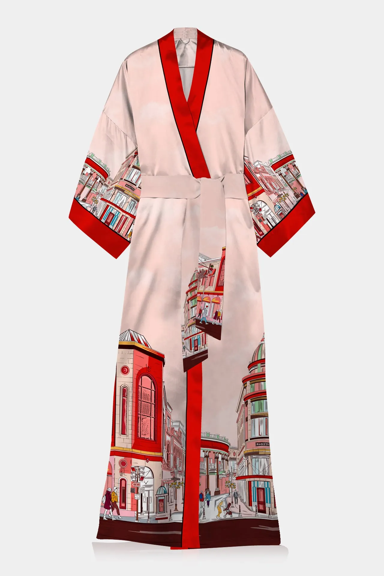 Red Luxury Kimono Robe