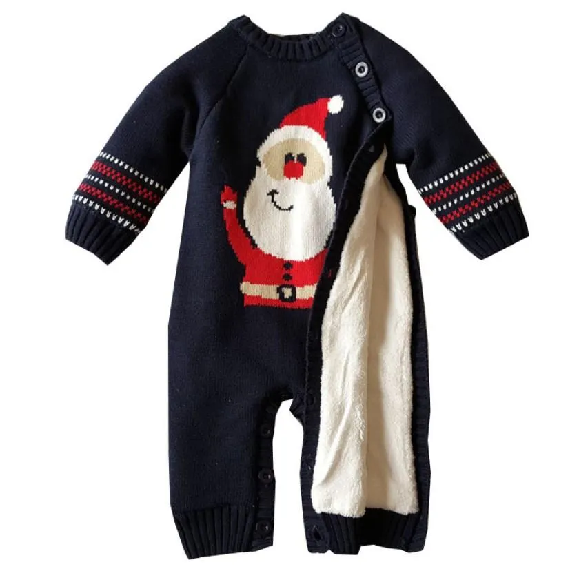 Santa Romper Navy Blue