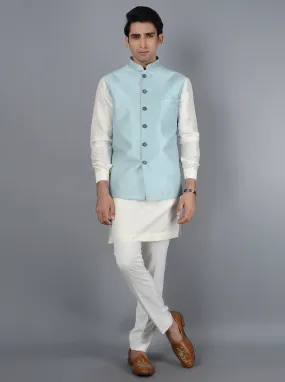 Sky Blue Bandhgala Jacket | TULA