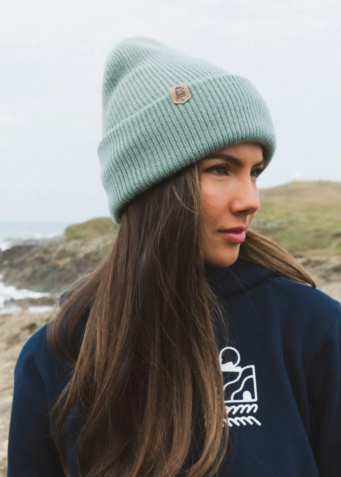 Super Soft Recycled Beanie Hat in Aloe Green