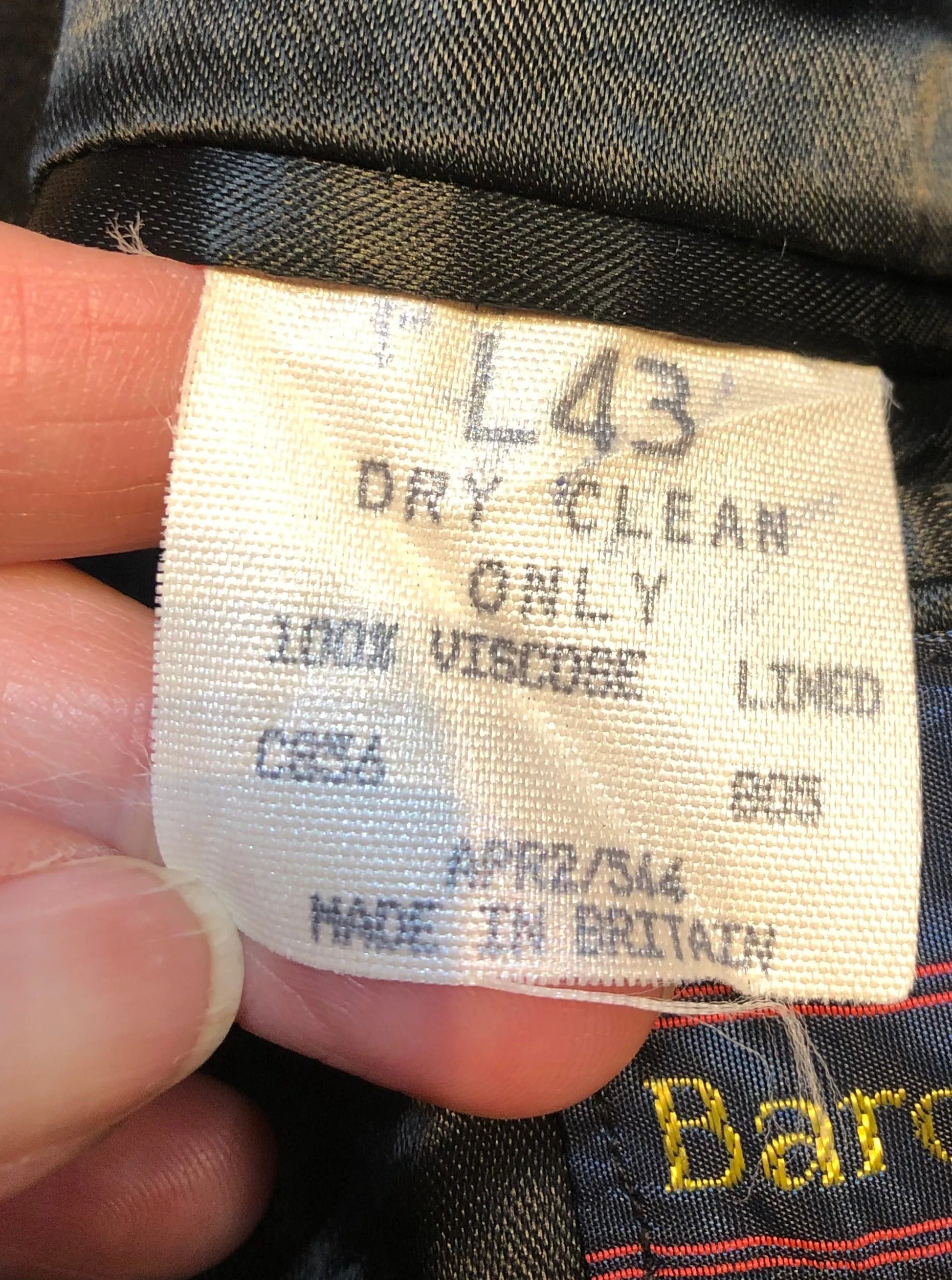 Vintage Baron Anderson Long Black Coat, Made in Britain, Chest 46”