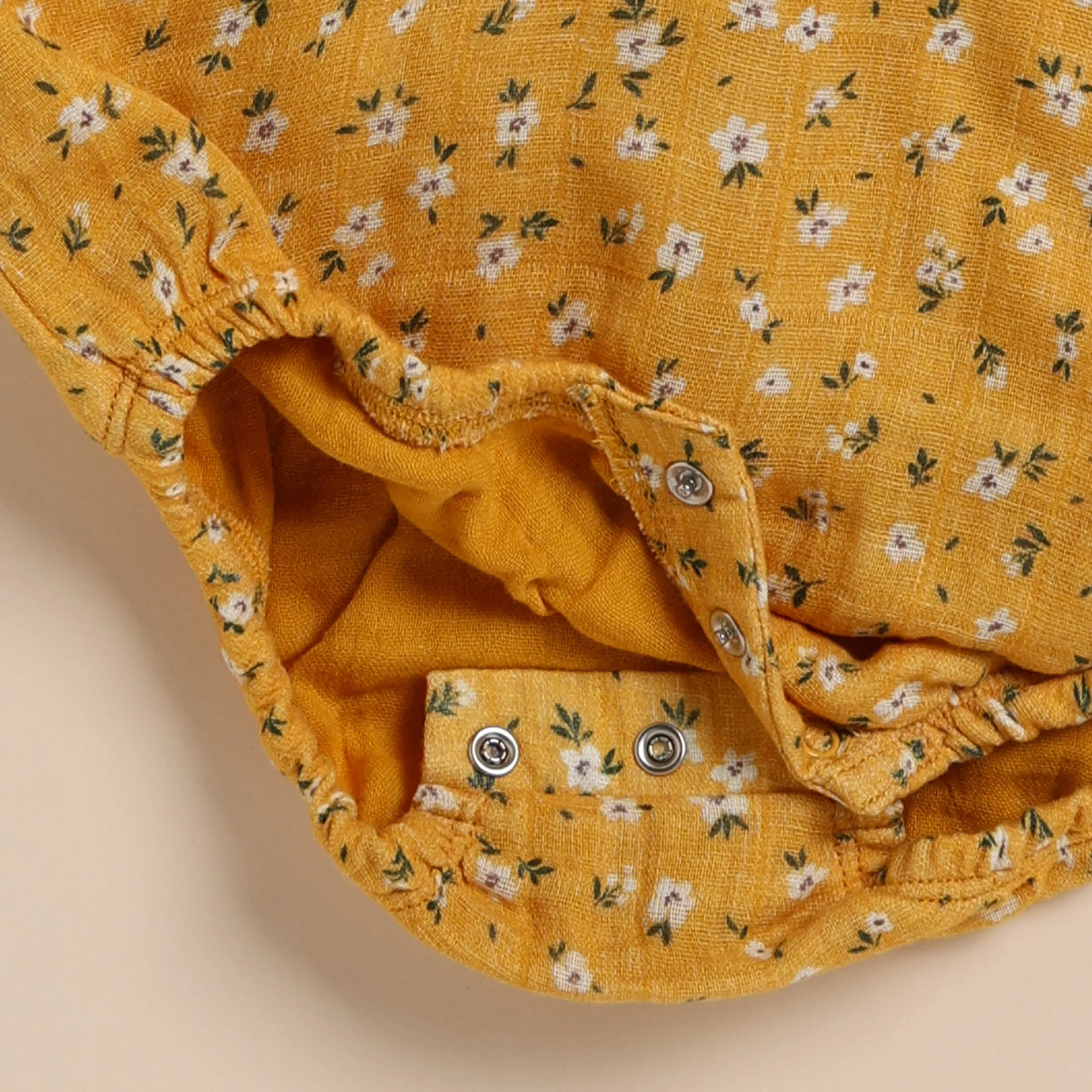 Vintage Floral Organic Muslin Bubble Romper
