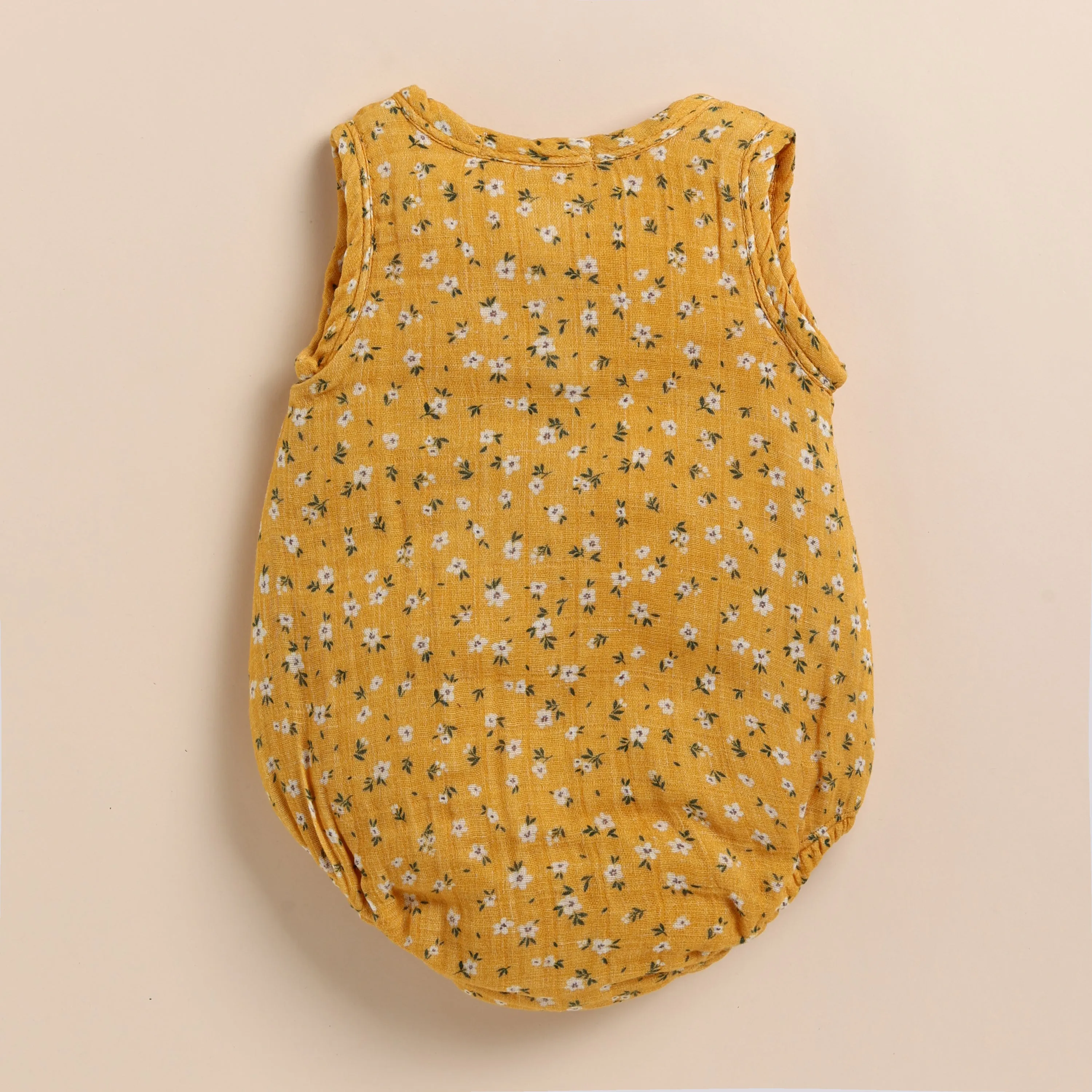 Vintage Floral Organic Muslin Bubble Romper