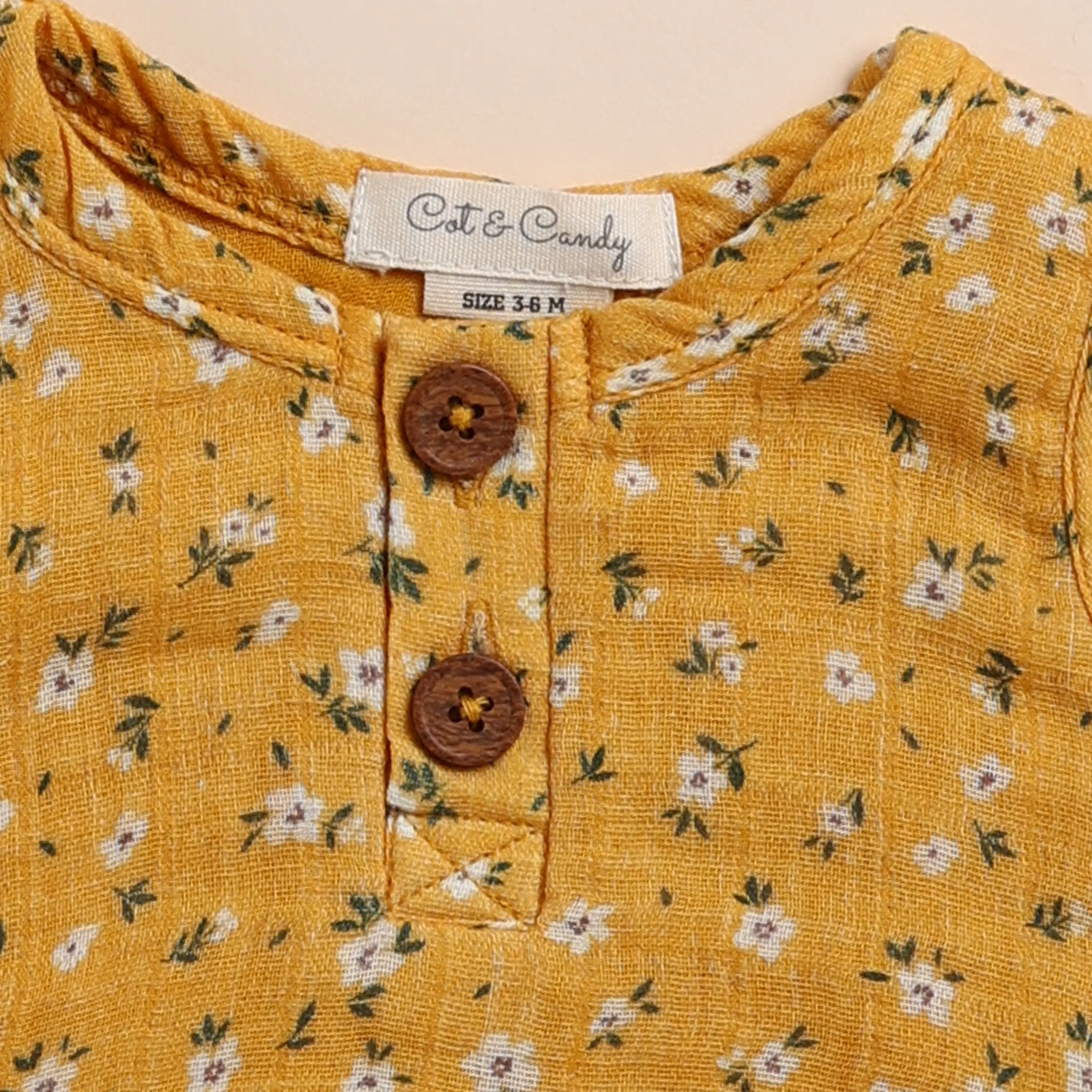 Vintage Floral Organic Muslin Bubble Romper