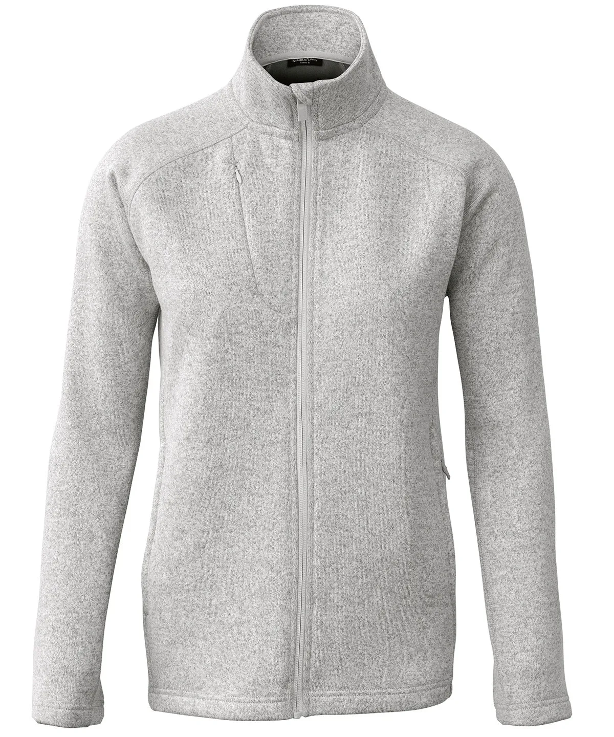 Womens Montana  knitted fleece jacket | Light Grey Melange